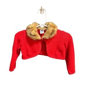 Janie & Jack Red Knit Shrug, VGUC, Sz 6-12mo (AA)